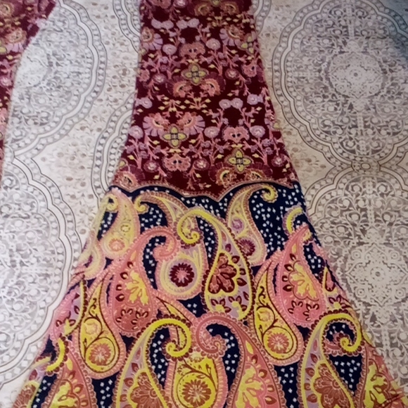 - "Love Fire" boho print  flare pants - Picture 7 of 15